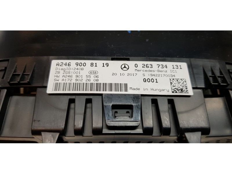 Recambio de cuadro instrumentos para mercedes clase b (w246) b 200 cdi (246.208) referencia OEM IAM A2469008119  