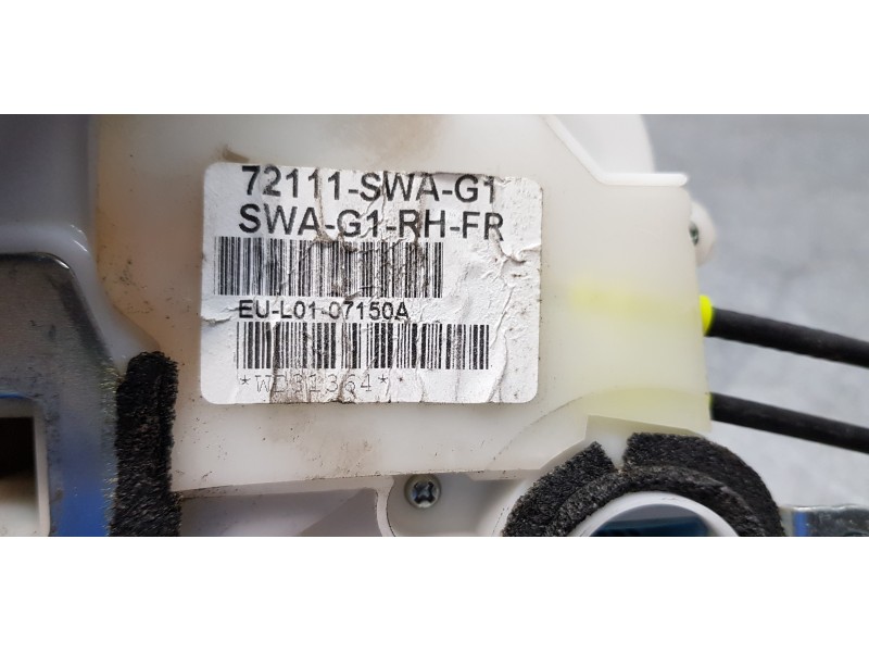 Recambio de cerradura puerta delantera derecha para honda cr-v (re) luxury referencia OEM IAM 72111SWAG1   Recambio de cerradura puerta delantera derecha para honda cr-v (re) luxury referencia OEM IAM 72111SWAG1