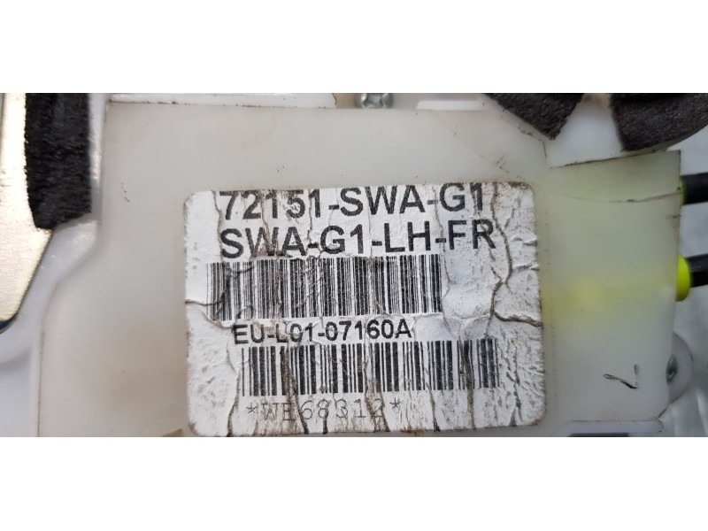 Recambio de cerradura puerta delantera izquierda para honda cr-v (re) luxury referencia OEM IAM 72151SWAG1  