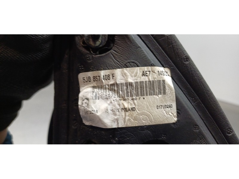 Recambio de retrovisor derecho para skoda rapid active referencia OEM IAM 5JB857508C9B9 5JB857408F 