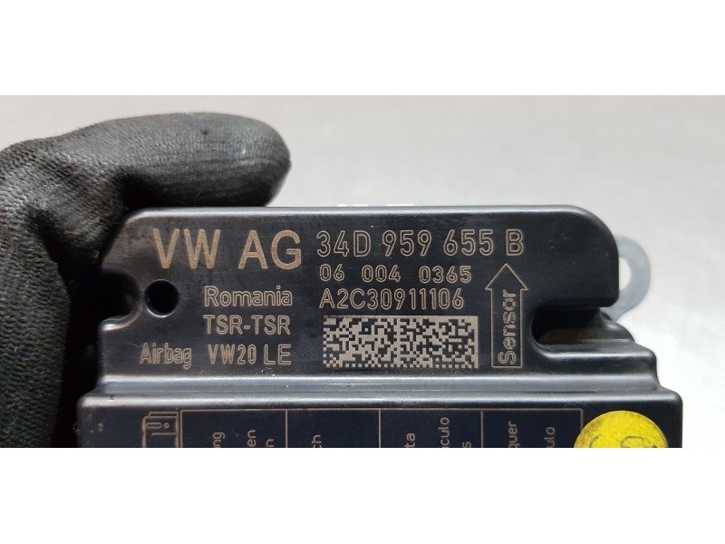 Recambio de centralita airbag para seat toledo (kg3) reference referencia OEM IAM 34D959655B A2C30911106  Recambio de centralita airbag para seat toledo (kg3) reference referencia OEM IAM 34D959655B A2C30911106