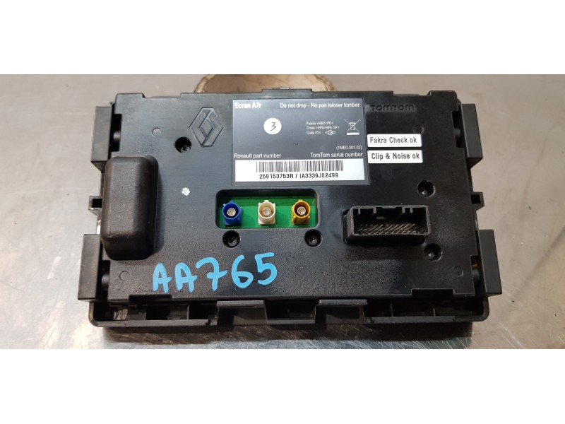 Recambio de pantalla multifuncion para renault laguna iii privilege referencia OEM IAM 259153753R  