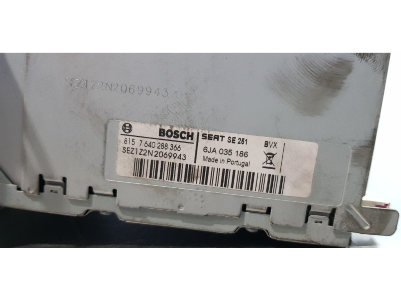 Recambio de sistema audio / radio cd para seat toledo (kg3) reference referencia OEM IAM 6JA035186   Recambio de sistema audio / radio cd para seat toledo (kg3) reference referencia OEM IAM 6JA035186