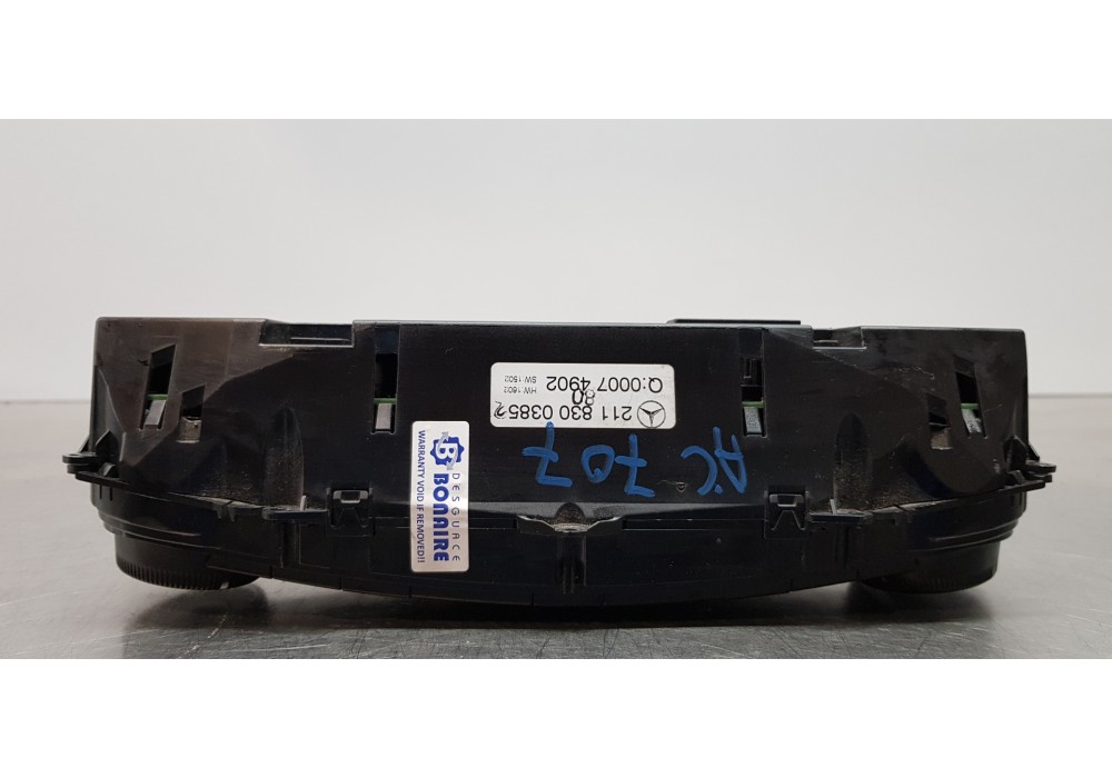Recambio de mando climatizador para mercedes clase e (w211) berlina e 320 cdi (211.026) referencia OEM IAM 2118300385  