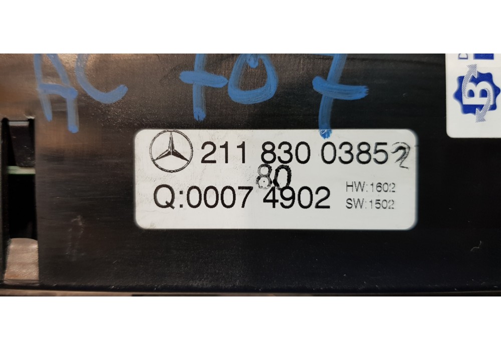 Recambio de mando climatizador para mercedes clase e (w211) berlina e 320 cdi (211.026) referencia OEM IAM 2118300385  