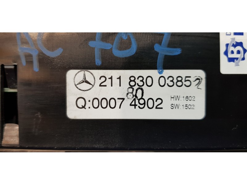 Recambio de mando climatizador para mercedes clase e (w211) berlina e 320 cdi (211.026) referencia OEM IAM 2118300385  