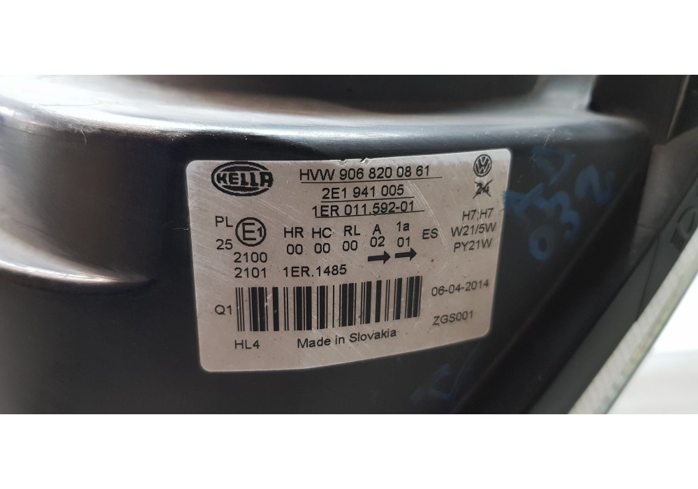 Recambio de faro izquierdo para volkswagen crafter caja cerrada caja cerrada 30 batalla corta referencia OEM IAM 2E1941005  