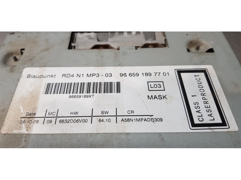 Recambio de sistema audio / radio cd para citroen c3 picasso sx referencia OEM IAM 9665918977  