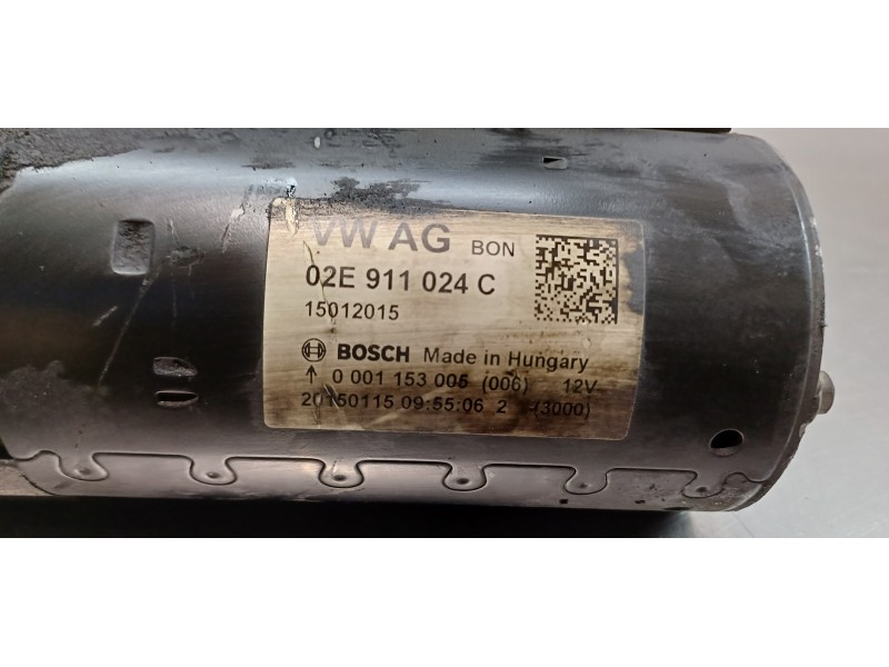 Recambio de motor arranque para volkswagen t5 bus (7e) caravelle comfortline lang 4motion referencia OEM IAM 02E911024C  