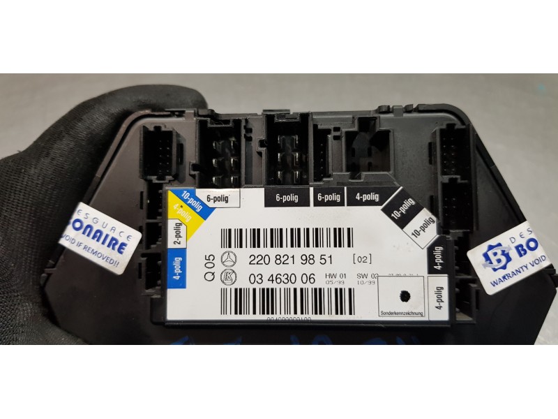 Recambio de interruptor de asiento para mercedes clase s (w220) berlina 430 (220.070) referencia OEM IAM 2208219851   Recambio de interruptor de asiento para mercedes clase s (w220) berlina 430 (220.070) referencia OEM IAM 2208219851