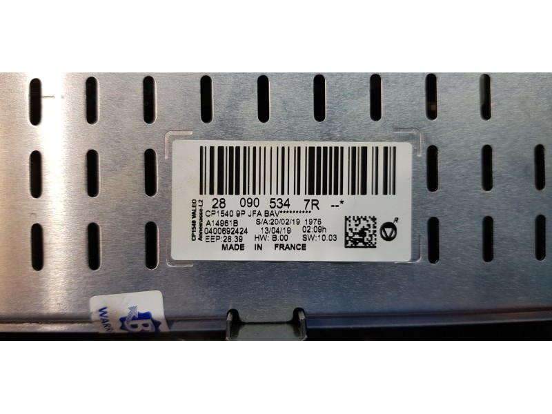 Recambio de pantalla multifuncion para renault scenic iv grand zen referencia OEM IAM 280905347R  