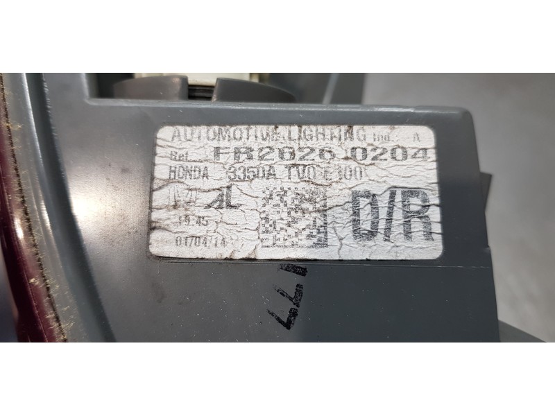 Recambio de piloto trasero derecho para honda civic (fk) 1.6 i-dtec comfort referencia OEM IAM FR26260204  