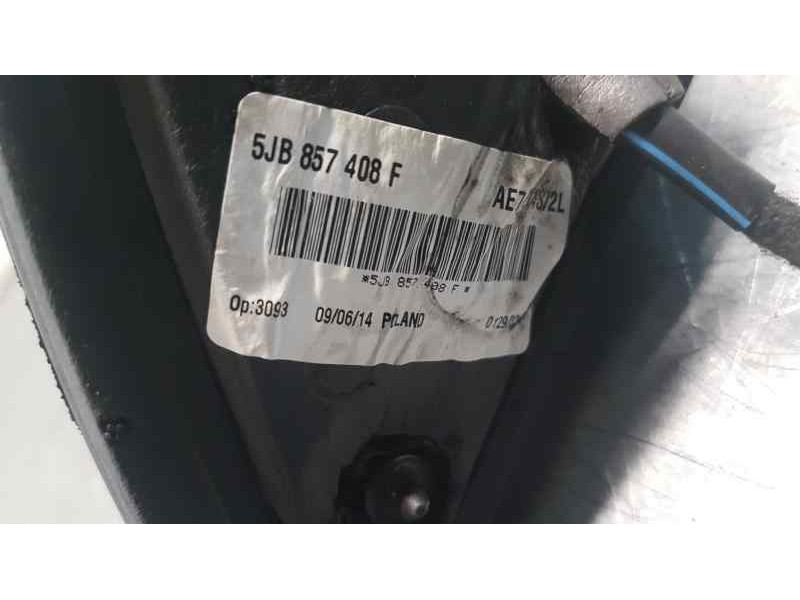 Recambio de retrovisor derecho para skoda rapid active referencia OEM IAM 5JB857408F  