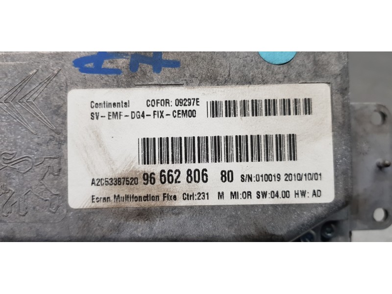 Recambio de pantalla multifuncion para citroen c5 station wagon exclusive referencia OEM IAM 9666280680  