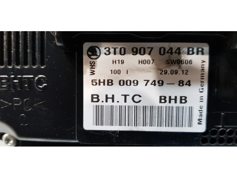 Recambio de mando climatizador para skoda octavia combi (1z5) family referencia OEM IAM 3T0907044BR   Recambio de mando climatizador para skoda octavia combi (1z5) family referencia OEM IAM 3T0907044BR