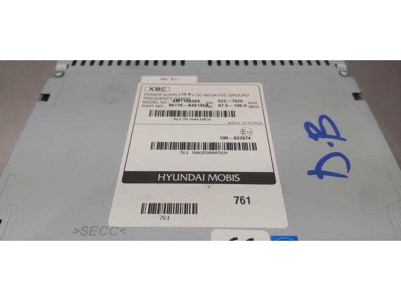 Recambio de sistema audio / radio cd para kia carens ( ) attract referencia OEM IAM 96170A4610CA   Recambio de sistema audio / radio cd para kia carens ( ) attract referencia OEM IAM 96170A4610CA