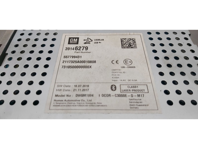 Recambio de sistema audio / radio cd para opel corsa e business referencia OEM IAM 39146279  