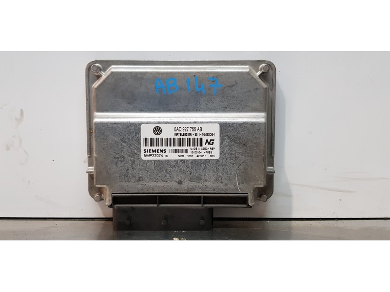 Recambio de centralita cambio automatico para volkswagen touareg (7la) tdi r5 referencia OEM IAM 0AD927755AB   Recambio de centralita cambio automatico para volkswagen touareg (7la) tdi r5 referencia OEM IAM 0AD927755AB
