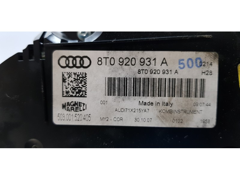 Recambio de cuadro instrumentos para audi a5 coupe (8t) 2.7 tdi referencia OEM IAM 8T0920931A   Recambio de cuadro instrumentos para audi a5 coupe (8t) 2.7 tdi referencia OEM IAM 8T0920931A