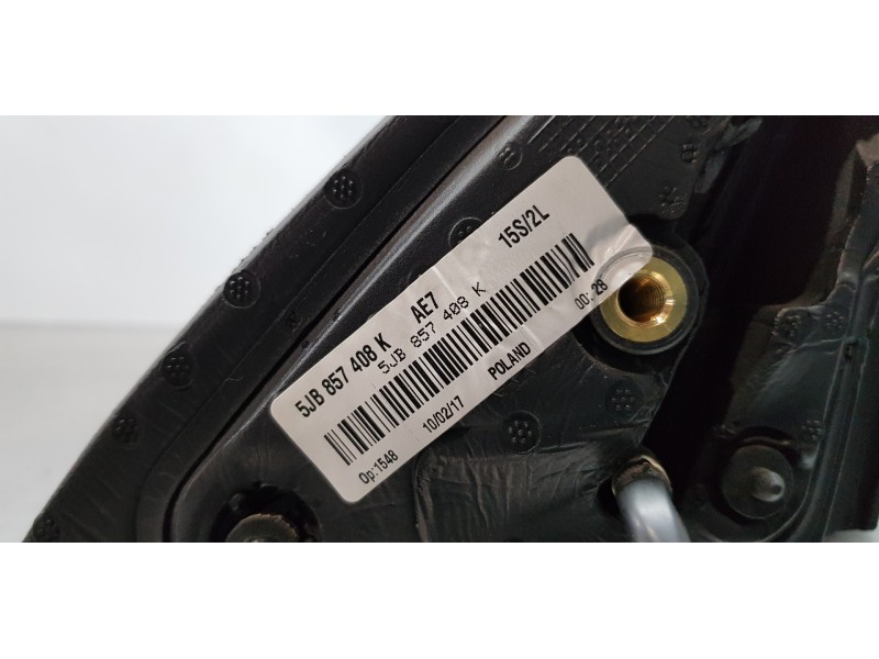 Recambio de retrovisor derecho para skoda rapid active referencia OEM IAM 5JB857508E9B9 5JB857508E  Recambio de retrovisor derecho para skoda rapid active referencia OEM IAM 5JB857508E9B9 5JB857508E