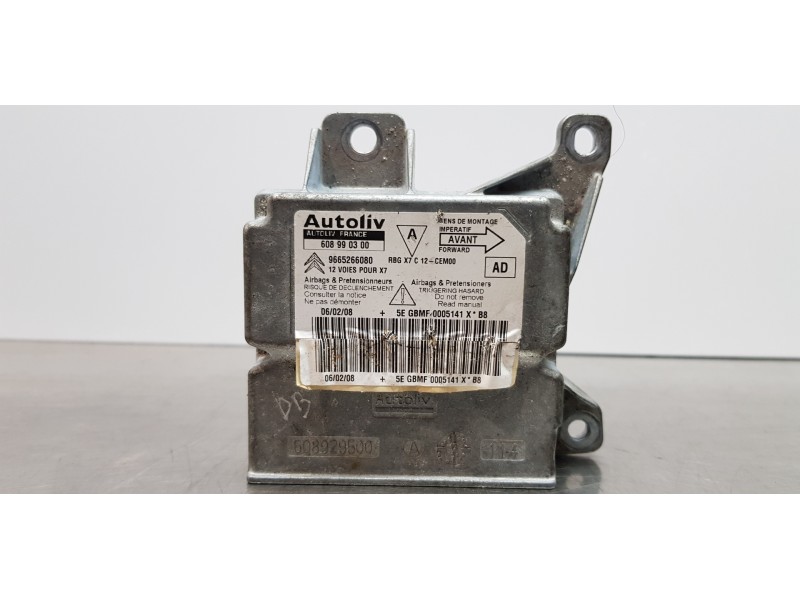 Recambio de centralita airbag para citroen c5 berlina exclusive referencia OEM IAM 9665266080   Recambio de centralita airbag para citroen c5 berlina exclusive referencia OEM IAM 9665266080
