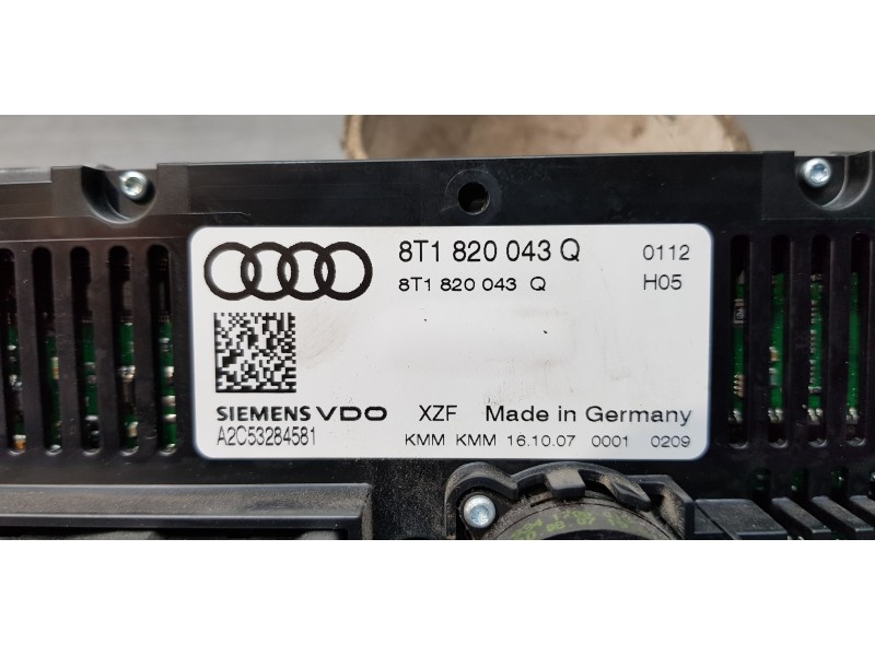 Recambio de mando climatizador para audi a5 coupe (8t) 2.7 tdi referencia OEM IAM 8T1820043Q   Recambio de mando climatizador para audi a5 coupe (8t) 2.7 tdi referencia OEM IAM 8T1820043Q