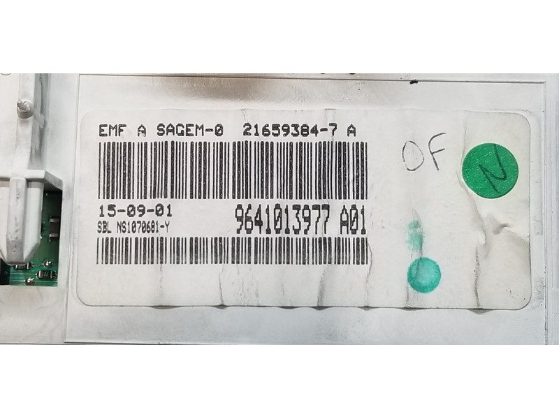 Recambio de pantalla multifuncion para peugeot 206 berlina xr referencia OEM IAM 9641013977  