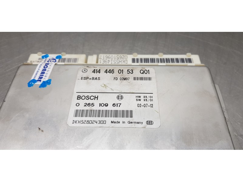 Recambio de centralita asr para mercedes vaneo (w414) furgoneta compacta cdi vaneo city trend referencia OEM IAM 4144460153   Recambio de centralita asr para mercedes vaneo (w414) furgoneta compacta cdi vaneo city trend referencia OEM IAM 4144460153