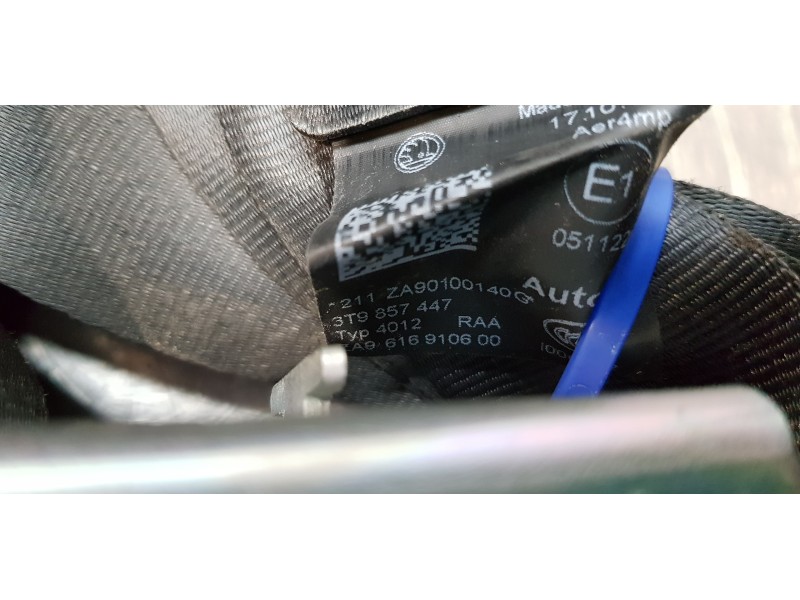 Recambio de cinturon seguridad trasero izquierdo para skoda superb combi (3t5) exclusive referencia OEM IAM 3T9857447   Recambio de cinturon seguridad trasero izquierdo para skoda superb combi (3t5) exclusive referencia OEM IAM 3T9857447