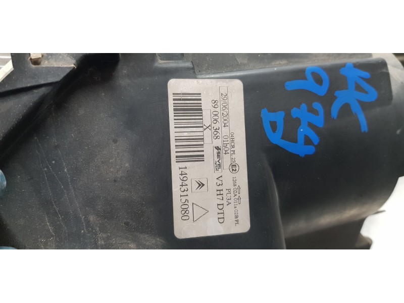 Recambio de faro derecho para citroen c8 2.0 16v sx referencia OEM IAM 620615 1494315080 