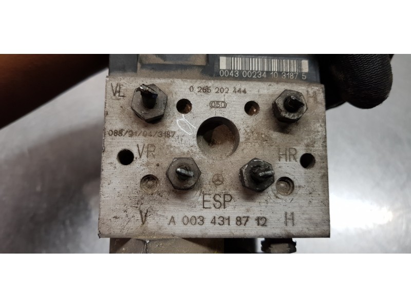 Recambio de abs para mercedes clase s (w220) berlina 430 (220.070) referencia OEM IAM A0034318712 0265202444  Recambio de abs para mercedes clase s (w220) berlina 430 (220.070) referencia OEM IAM A0034318712 0265202444