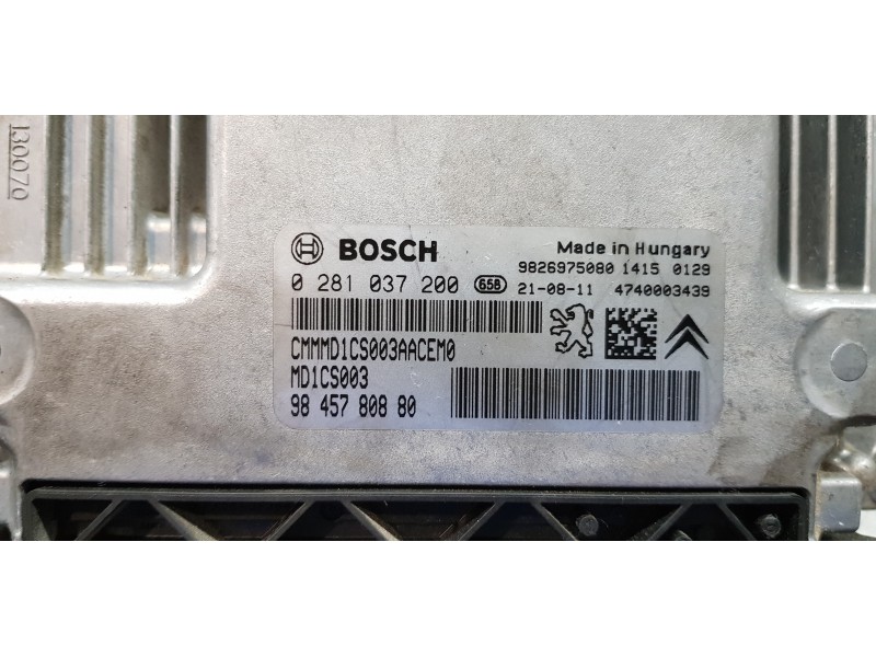 Recambio de centralita motor uce para citroen c4 grand picasso live referencia OEM IAM 9845780880 0281037200  Recambio de centralita motor uce para citroen c4 grand picasso live referencia OEM IAM 9845780880 0281037200