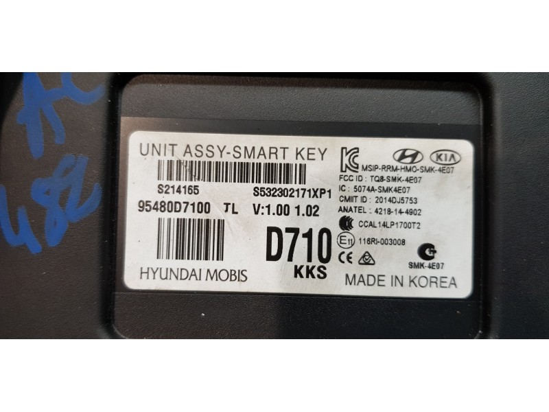 Recambio de modulo electronico para hyundai tucson style 4wd referencia OEM IAM 95480D7100 95400D7BW0 