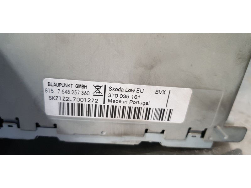 Recambio de sistema audio / radio cd para skoda superb combi (3t5) active referencia OEM IAM 3T0035161  