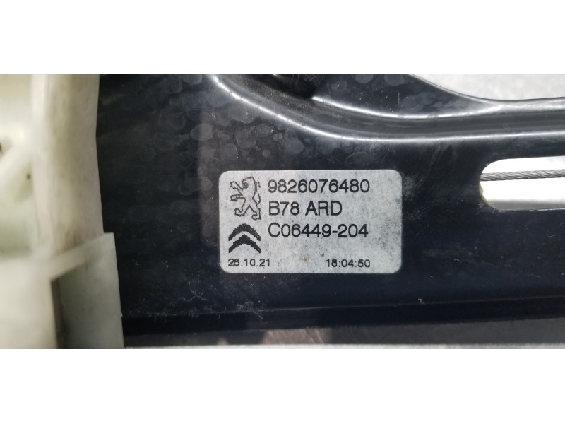 Recambio de elevalunas trasero derecho para citroen c4 grand picasso live referencia OEM IAM 9826076480  