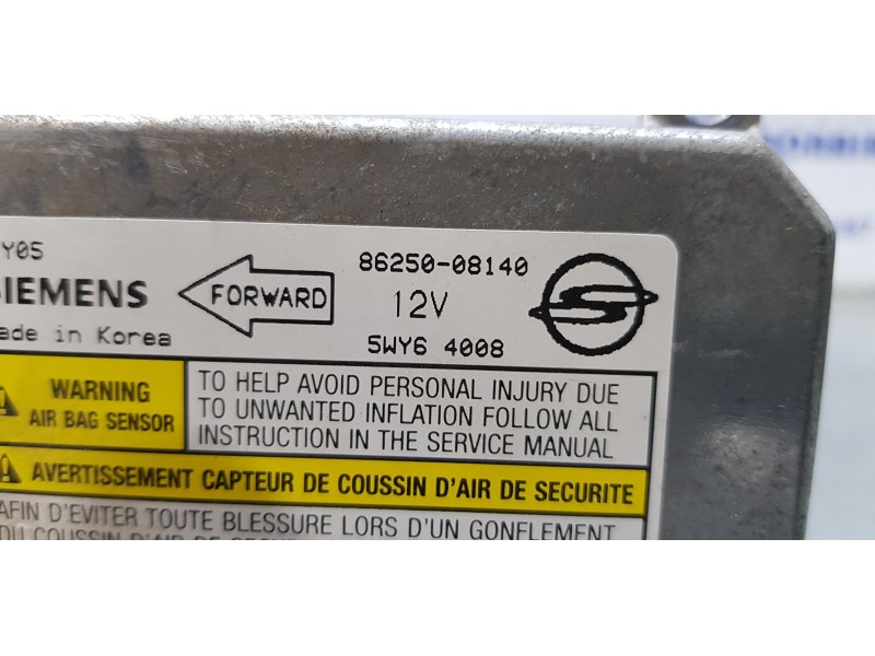 Recambio de centralita airbag para ssangyong rexton 270 xdi limited referencia OEM IAM 8625008140   Recambio de centralita airbag para ssangyong rexton 270 xdi limited referencia OEM IAM 8625008140