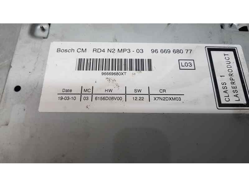 Recambio de sistema audio / radio cd para fiat ulysse (179) 2.0 jtd admiral (100kw) referencia OEM IAM 96669680XT  