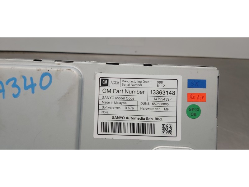 Recambio de pantalla multifuncion para opel meriva b selective referencia OEM IAM 13363148   Recambio de pantalla multifuncion para opel meriva b selective referencia OEM IAM 13363148