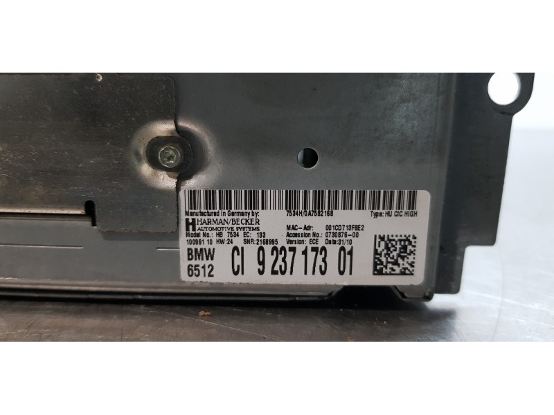 Recambio de sistema navegacion gps para bmw serie 5 lim. (f10) 520d referencia OEM IAM 65129237173   Recambio de sistema navegacion gps para bmw serie 5 lim. (f10) 520d referencia OEM IAM 65129237173