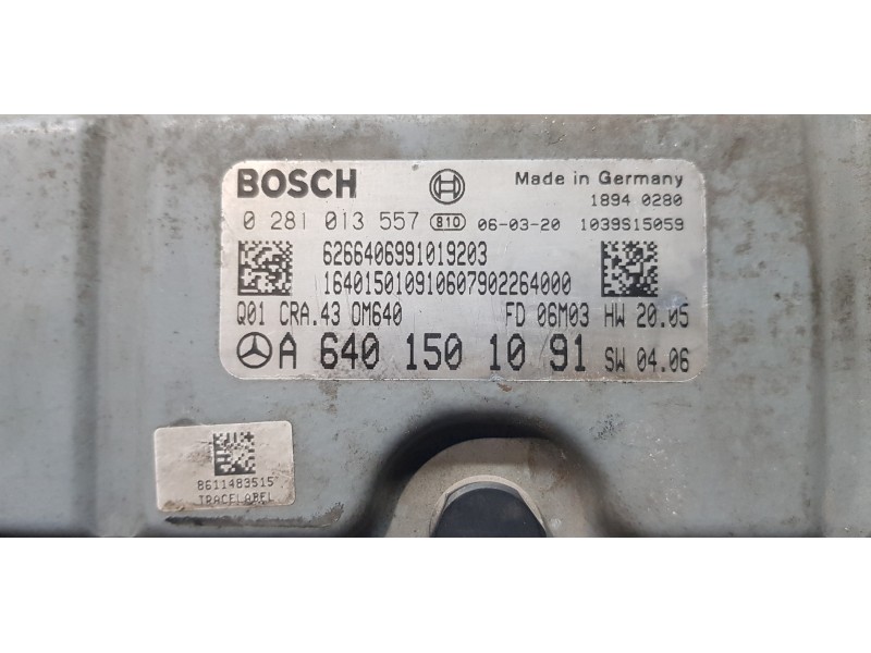 Recambio de centralita motor uce para mercedes clase b (w245) 200 cdi (245.208) referencia OEM IAM A6401501091  