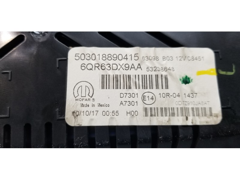 Recambio de cuadro instrumentos para jeep compass ii longitude 4x4 referencia OEM IAM 6QR63DX9AA 503018890415 
