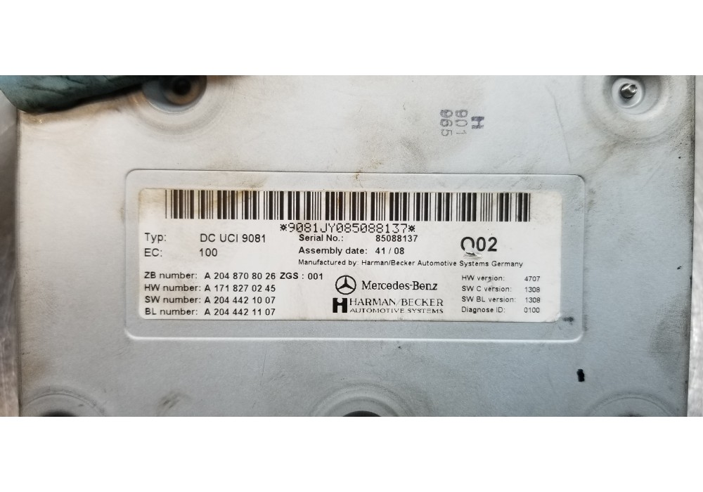 Recambio de modulo electronico para mercedes clase glk (w204) glk glk 320 cdi 4-matic (204.983) referencia OEM IAM A2048708026  