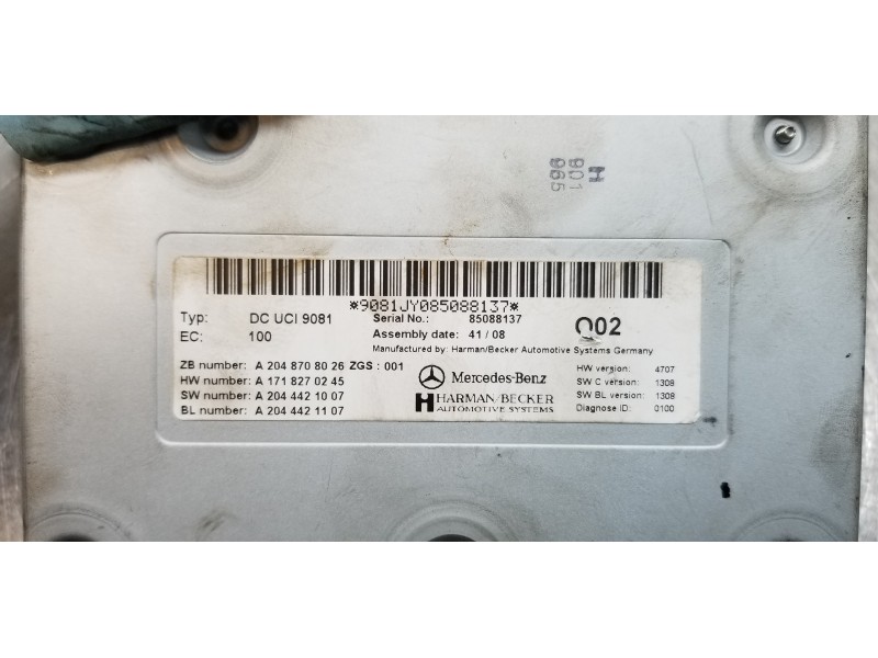 Recambio de modulo electronico para mercedes clase glk (w204) glk glk 320 cdi 4-matic (204.983) referencia OEM IAM A2048708026  
