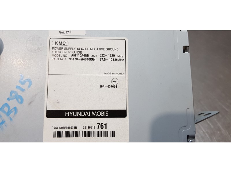 Recambio de sistema audio / radio cd para kia carens ( ) concept referencia OEM IAM 96170A4610CA   Recambio de sistema audio / radio cd para kia carens ( ) concept referencia OEM IAM 96170A4610CA