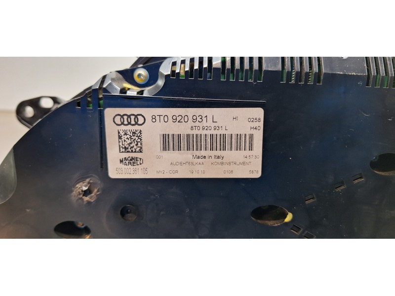 Recambio de cuadro instrumentos para audi a5 coupe (8t) 2.0 tfsi (132kw) referencia OEM IAM 8T0920931L   Recambio de cuadro instrumentos para audi a5 coupe (8t) 2.0 tfsi (132kw) referencia OEM IAM 8T0920931L