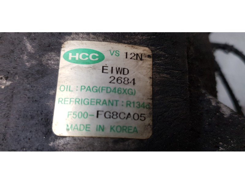 Recambio de compresor aire acondicionado para kia venga drive referencia OEM IAM F500FG8CA05   Recambio de compresor aire acondicionado para kia venga drive referencia OEM IAM F500FG8CA05