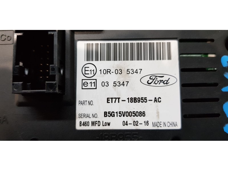 Recambio de pantalla multifuncion para ford fiesta (ccn) trend referencia OEM IAM ET7T18B955AC   Recambio de pantalla multifuncion para ford fiesta (ccn) trend referencia OEM IAM ET7T18B955AC