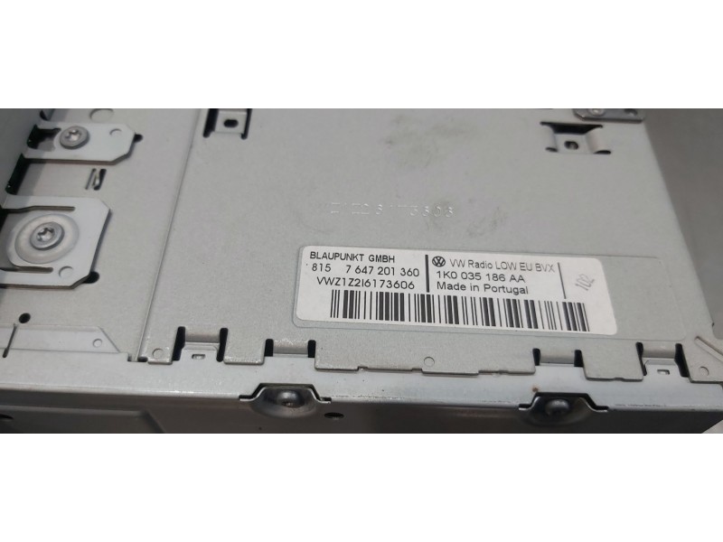 Recambio de sistema audio / radio cd para volkswagen golf vi (5k1) sport referencia OEM IAM 1K0035186AA   Recambio de sistema audio / radio cd para volkswagen golf vi (5k1) sport referencia OEM IAM 1K0035186AA