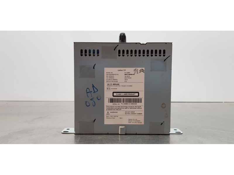 Recambio de sistema audio / radio cd para peugeot 508 active referencia OEM IAM 9807729080   Recambio de sistema audio / radio cd para peugeot 508 active referencia OEM IAM 9807729080