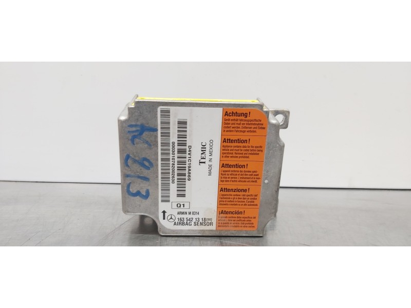 Recambio de centralita airbag para mercedes clase m (w163) 270 cdi (163.113) referencia OEM IAM 1635421318   Recambio de centralita airbag para mercedes clase m (w163) 270 cdi (163.113) referencia OEM IAM 1635421318